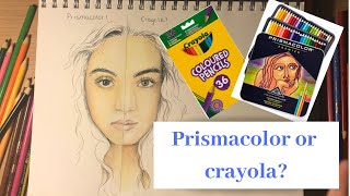 I compared prismacolor and crayola pencils  Speed drawing [upl. by Enrahs412]