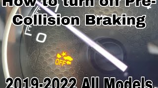 How to disable PreCollision Braking on your Subaru [upl. by Leay]