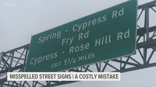 Misspelled street signs a costly mistake [upl. by Ehtylb6]