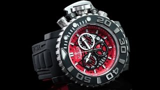 Invicta 18830 70mm Sea Hunter Swiss Made Chronograph Strap Watch [upl. by Sllew]