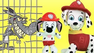 Patrulla canina juguetes español LOBO FEROZ sorprendido POR NUEVOS BEBES PAW PATROL CACHORROS [upl. by Annawt]