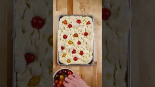 Easy Focaccia With Tomatoes [upl. by Halil]