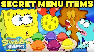 Every Weird Secret Food at the Krusty Krab 🍔🤯  SpongeBob [upl. by Yllrebmik]