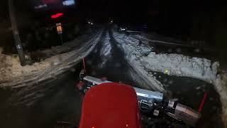 Plowing Public Roads  2 days after the snowfall  Kubota L6060 Metal Pless [upl. by Cud]