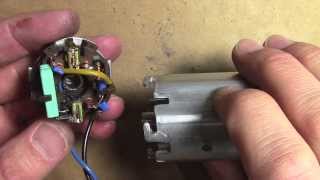 How to repair fix an electric motor  replace carbon brushes [upl. by Attenaej143]