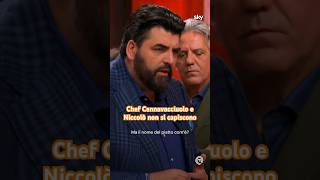 Chef Cannavacciuolo continua a non apprezzare i nomi dei piatti di Niccolò 😂 MasterChefIt [upl. by Mac]