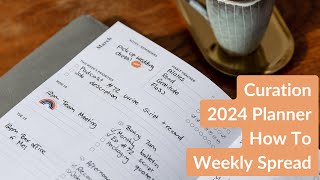 Curation 2024 Planner How To  Weekly Spread [upl. by Brietta]