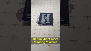 Burnishing and engraving on denim sheets to customize unusual denim garmentslasermarking laser [upl. by Haleigh]