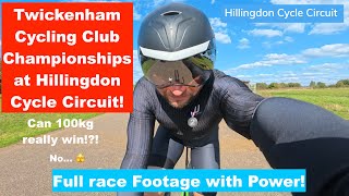 Twickenham Cycling Club 2024 Championships at Hillingdon Cycle Circuit Full Time Trial with Data [upl. by Yerhpmuh]