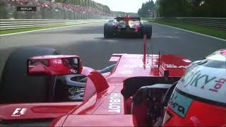 Ricciardo And Raikkonen Scythe Past Bottas  F1 Best Overtakes of 2017 [upl. by Chan]