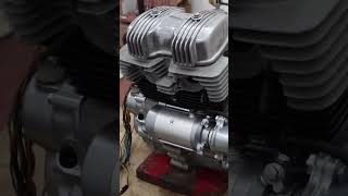 Honda CD200 Roadmaster engine starting up after restoration automobile restoration [upl. by Enyalb]