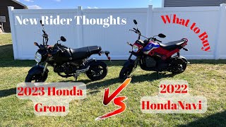 Honda Navi vs Honda Grom New Rider [upl. by Yltneb]