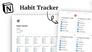 Notion Habit Tracker Template Tour FREE Download [upl. by Turnbull]