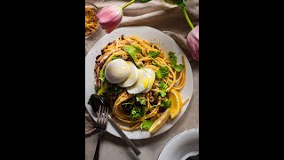 40 Clove Bucatini with Radicchio and Fresh Mozzarella shorts [upl. by Nhguaval]