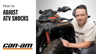 How to adjust the shocks on your ATV  CanAm [upl. by Judye994]