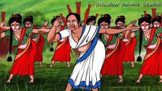 Pushpa Sami Sami Mamata Didi X Modi ji  Animated Sami Sami song  BIGJAW Anime Studio [upl. by Ednihek]