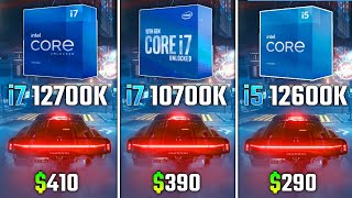 INTEL i712700K vs i710700K vs i512600K  Test in 6 Games [upl. by Drawe]