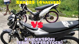 Full vedio xrm 4valves vs raider150fi [upl. by Howell]