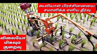 THREE ROW PADDY WEEDER களை எடுக்கும் கருவி [upl. by Solram]