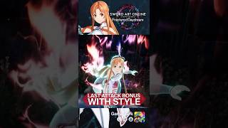 『SAOFD』Asunas Last Attack Bonus with Style anime gaming swordartonline [upl. by Acisey]