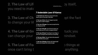 7 undeniable laws of karma shorts psychology [upl. by Hsirrap924]