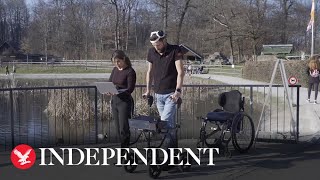 Paralysed man walks using thoughtcontrolled technology [upl. by Wallraff231]