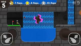 Flappy Golf 2  Sewer Land Hole 5  0 Flaps [upl. by Winter]