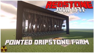 Automatic Pointed Dripstone Farm in Minecraft  Redstone Java 1171  Easy AFK Farm [upl. by Cohberg]