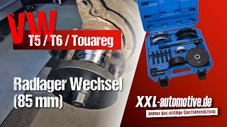 VW T5 Radlager 85 mm wechseln – ohne Achsschenkel Ausbau [upl. by Hsu265]