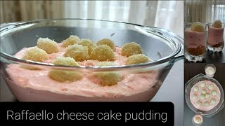 Raffaello cheese cake pudding 🧀 🎂 recipe cheese cake without oven eid special dessert recipe [upl. by Yraillih]