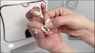 The entire manicure process using a nail art printer [upl. by Wenz631]