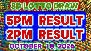 PCSO 3D LOTTO RESULT TODAY 5PM SWER3 RESULT TODAY OCTOBER 18 2024 [upl. by Ziguard]