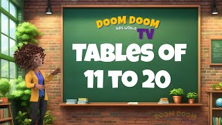 Learn Multiplication Tables of Eleven to TwentyTimes Tables Practice Table of 11 to 20 pahade [upl. by Markland]