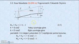 Trigonometrik Nivelman Hesabı YükÖlç [upl. by Nyral]