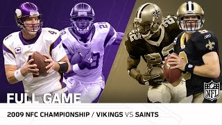 2009 NFC Championship Game Minnesota Vikings vs New Orleans Saints  NFL Full Game [upl. by Louella520]