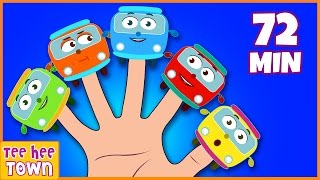 Wheels On The Bus Finger Family  Nursery Rhymes Collection  TeeheeTown [upl. by Clarkin]