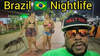 Nightlife Salvador Bahia Brazil Walking around Itapua 🇧🇷 [upl. by Annoyk817]