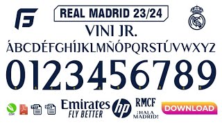 Tipografia Real Madrid 2023 FREE [upl. by Farkas]