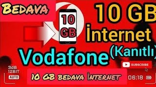 VODAFONE BEDAVA 10GB İNTERNET 2024  YENİ KAMPANYA bedava internet vodafone 2024 [upl. by Windham]