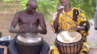 The Late Great Mali Master Drummer Djembe Fola Aruna Sidibe w Brulye Dounbia in Mali HD [upl. by Paxon]