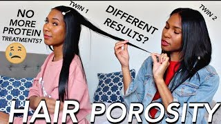 WE TRIED HAIR POROSITY TESTS ON RELAXED HAIR [upl. by Llerdna]