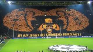 Torcida do Borussia Dortmund  Champions League  Quartas de Final 2013 ESPETACULAR [upl. by Janicki]