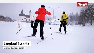 Langlauf Technik – Langlauf Skating lernen [upl. by Elbart]