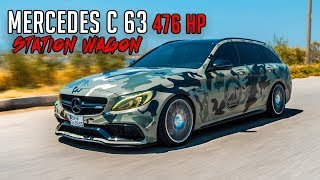 Mercedes C63 Estate ile Gazladık  476 HP Gücündeki V8 Motor Egzozu Patlatıyor [upl. by Ylaek]