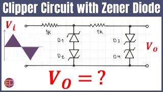 Zener Diode Clipping Circuit Solved Problem Clipper Circuit with Zener Diode [upl. by Drida]