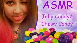 ASMR Jelly CandyChewy Candy Eating Sounds Tapping Soft Voice [upl. by Anayrb]