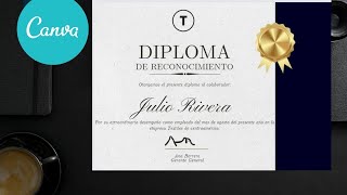 Diploma certificado canva [upl. by Eseyt]