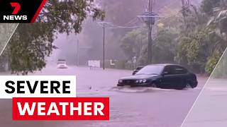 Flash flooding across South East Qld as Victorian bushfires rage  7NEWS [upl. by Olfe708]