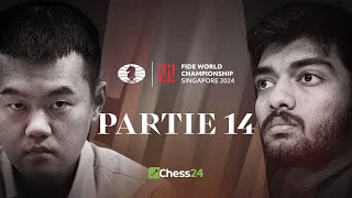 14 Partie der FIDEWELTMEISTERSCHAFT  Ding Liren vs Gukesh Dommaraju [upl. by Zemaj]