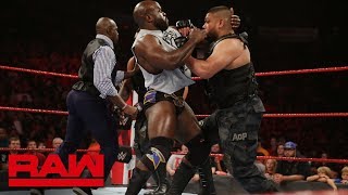 The Authors of Pain refuse help from Titus ONeil Raw July 23 2018 [upl. by Eibrab]